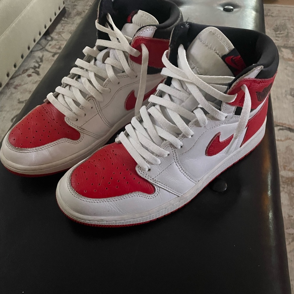 Nike Retro High OG Men's Red and White Sneakers